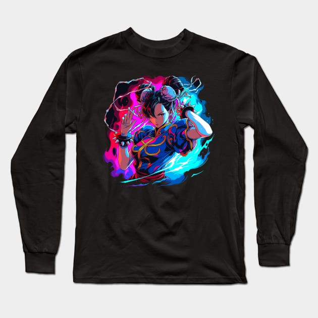 chun li Long Sleeve T-Shirt by piratesnow